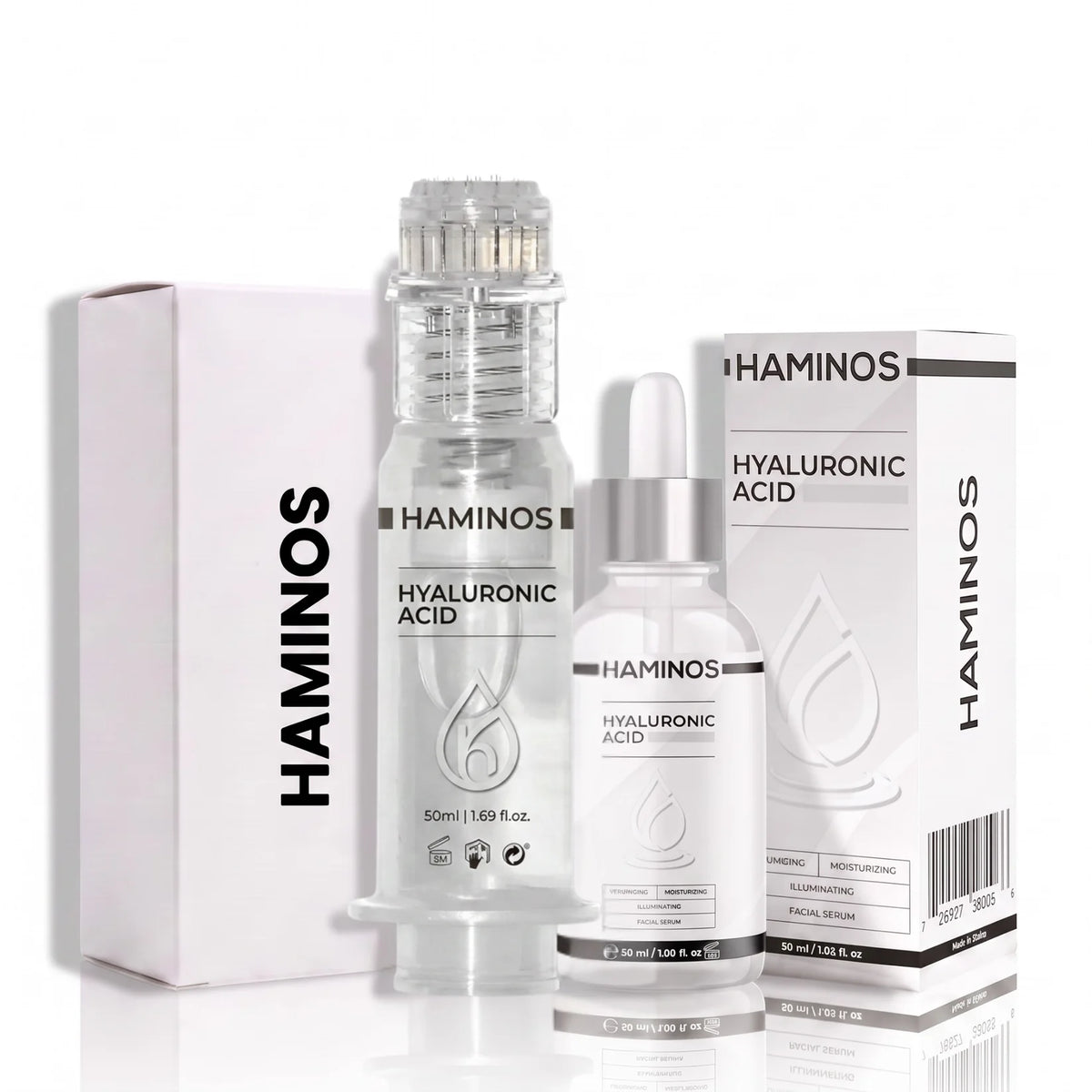 Fine Lines & Wrinkles Kit — Aqua Stamp + Hyaluronic Acid Serum