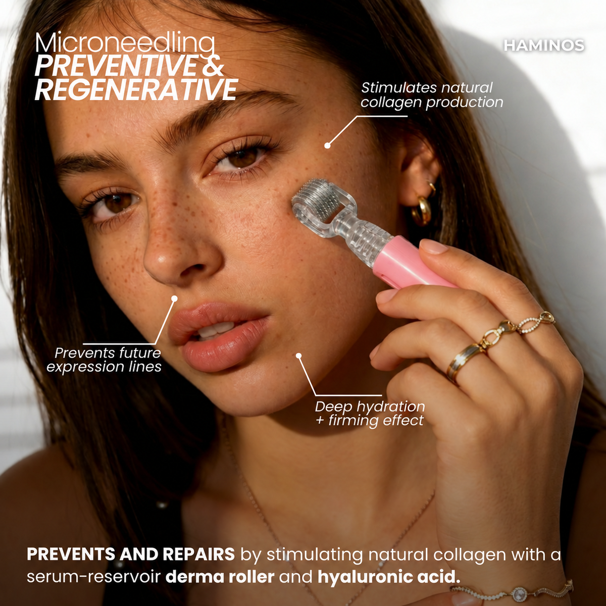 Anti-Aging Kit — Derma Roller + Hyaluronic Acid Serum