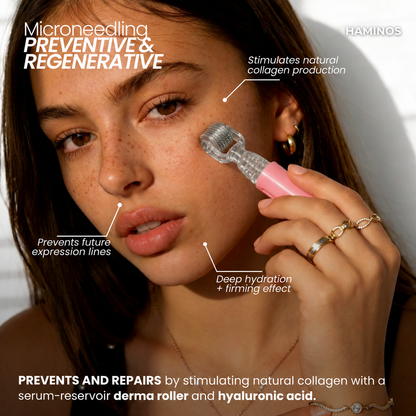 Anti-Aging Kit — Derma Roller + Hyaluronic Acid Serum