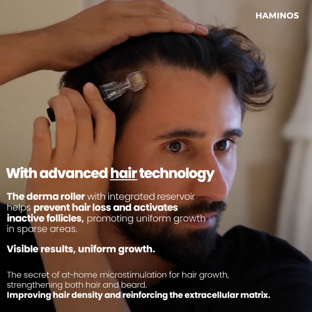 Hair & Beard Kit — Derma Roller + Hair & Beard Serum