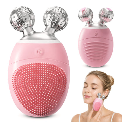 HAMINOS facial cleansing brush 3-in-1 with V-roller