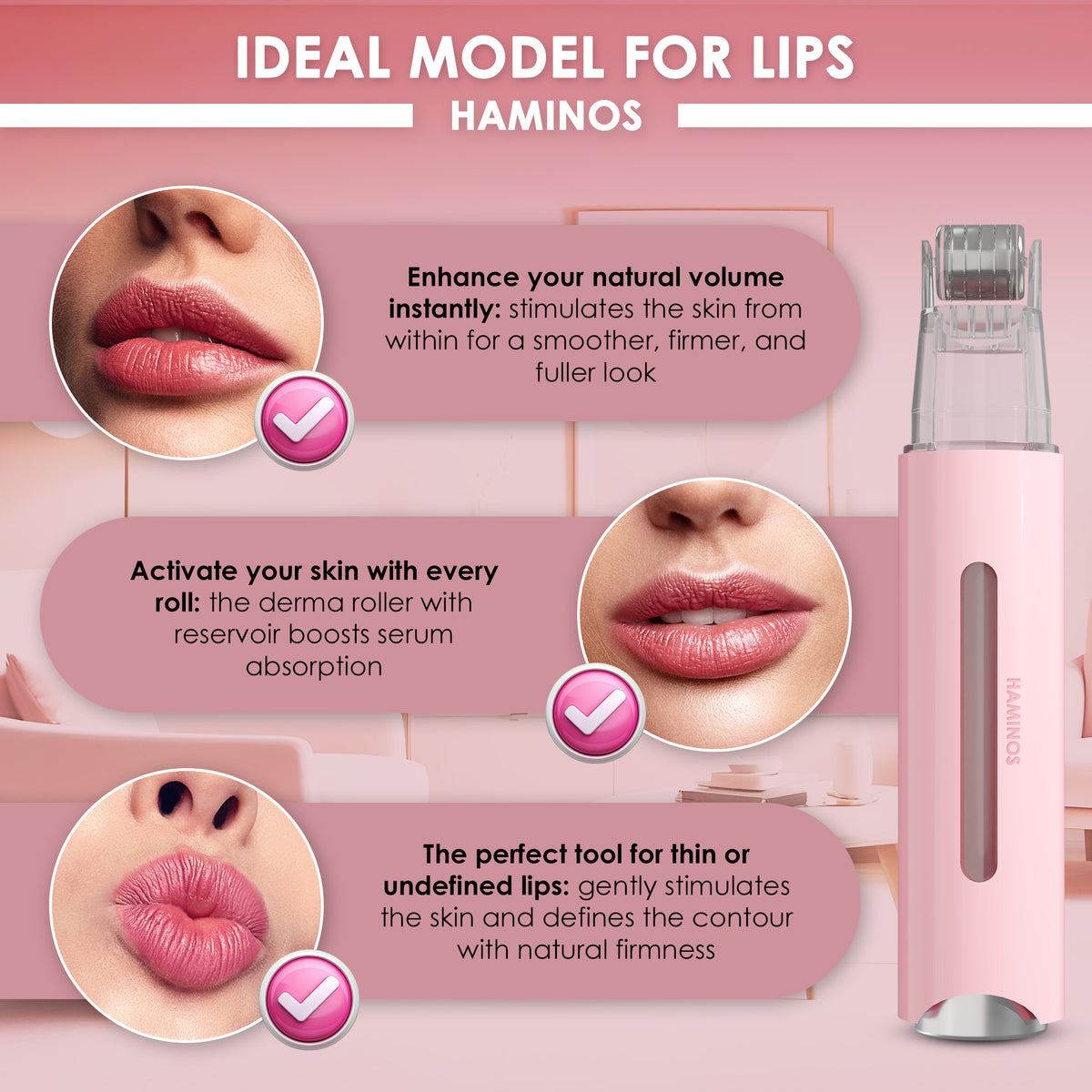 HAMINOS Derma Roller 2.0 — serum reservoir
