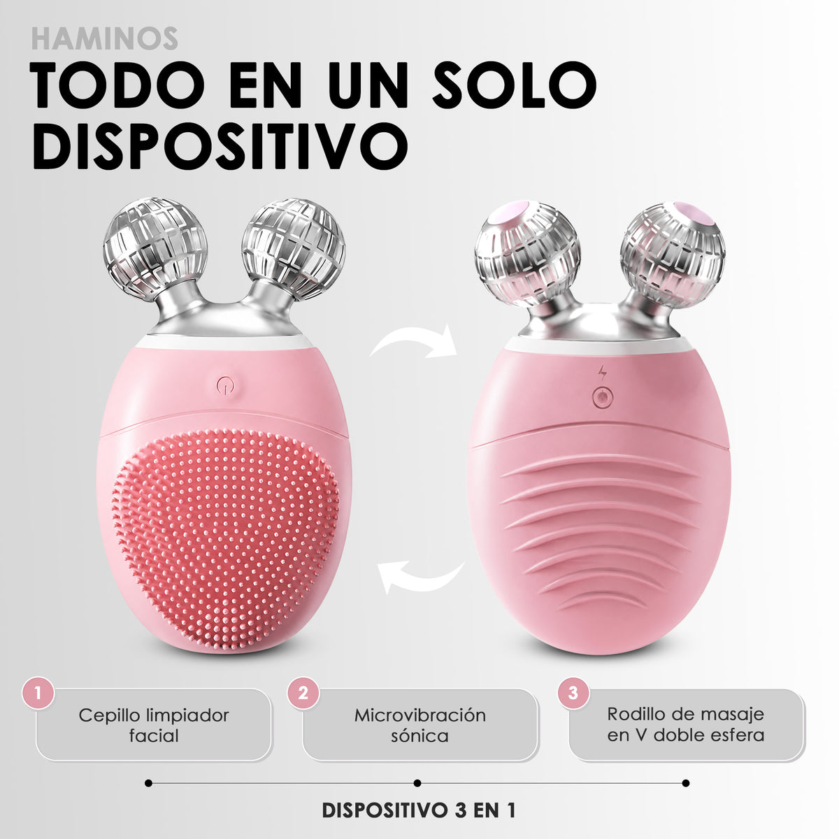 HAMINOS cleansing brush — detail