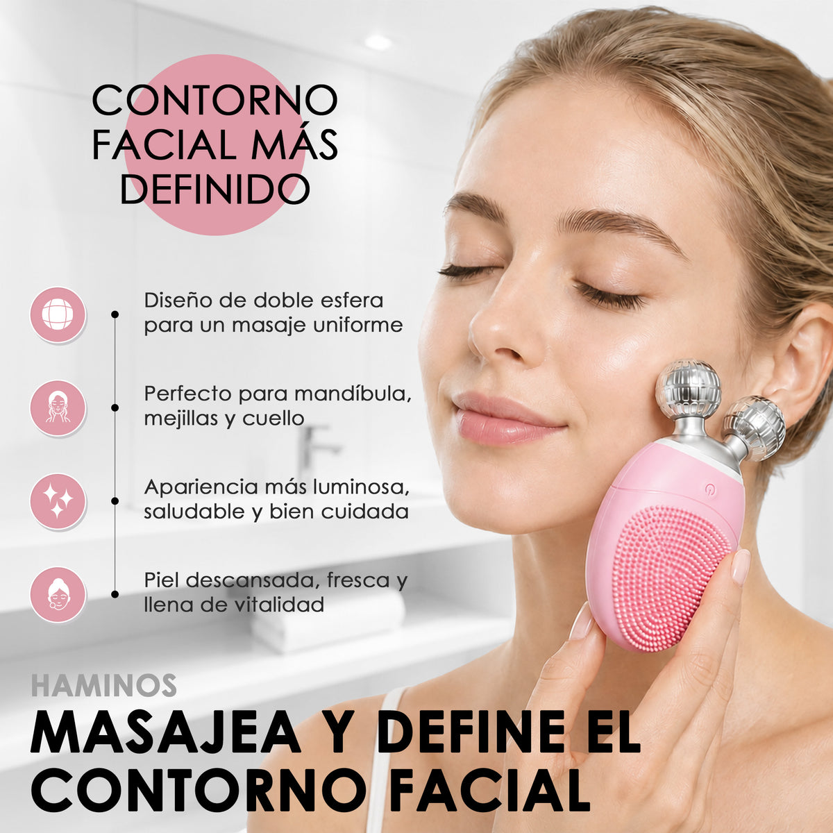HAMINOS cleansing brush — vibration modes