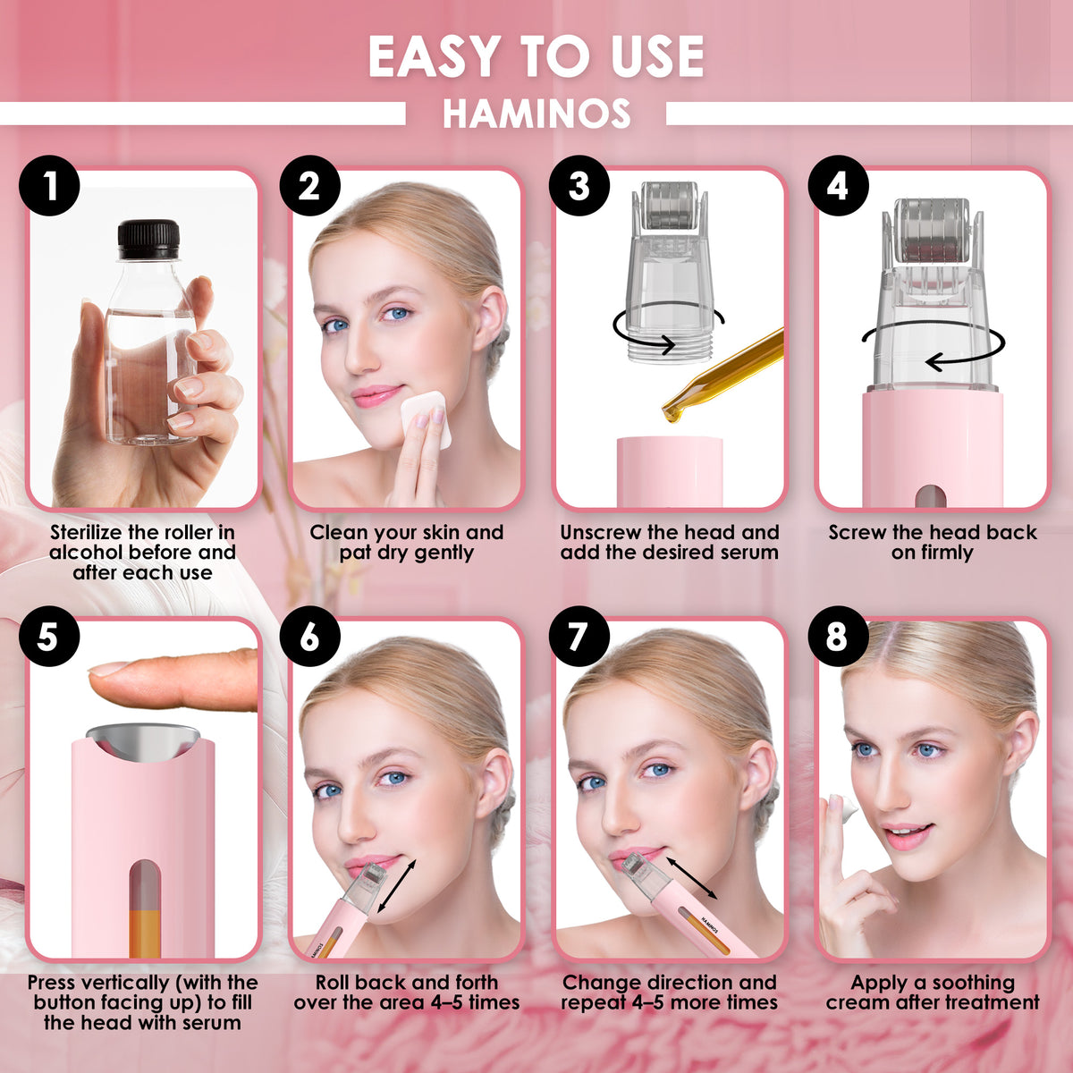 HAMINOS Derma Roller 2.0 — how to use