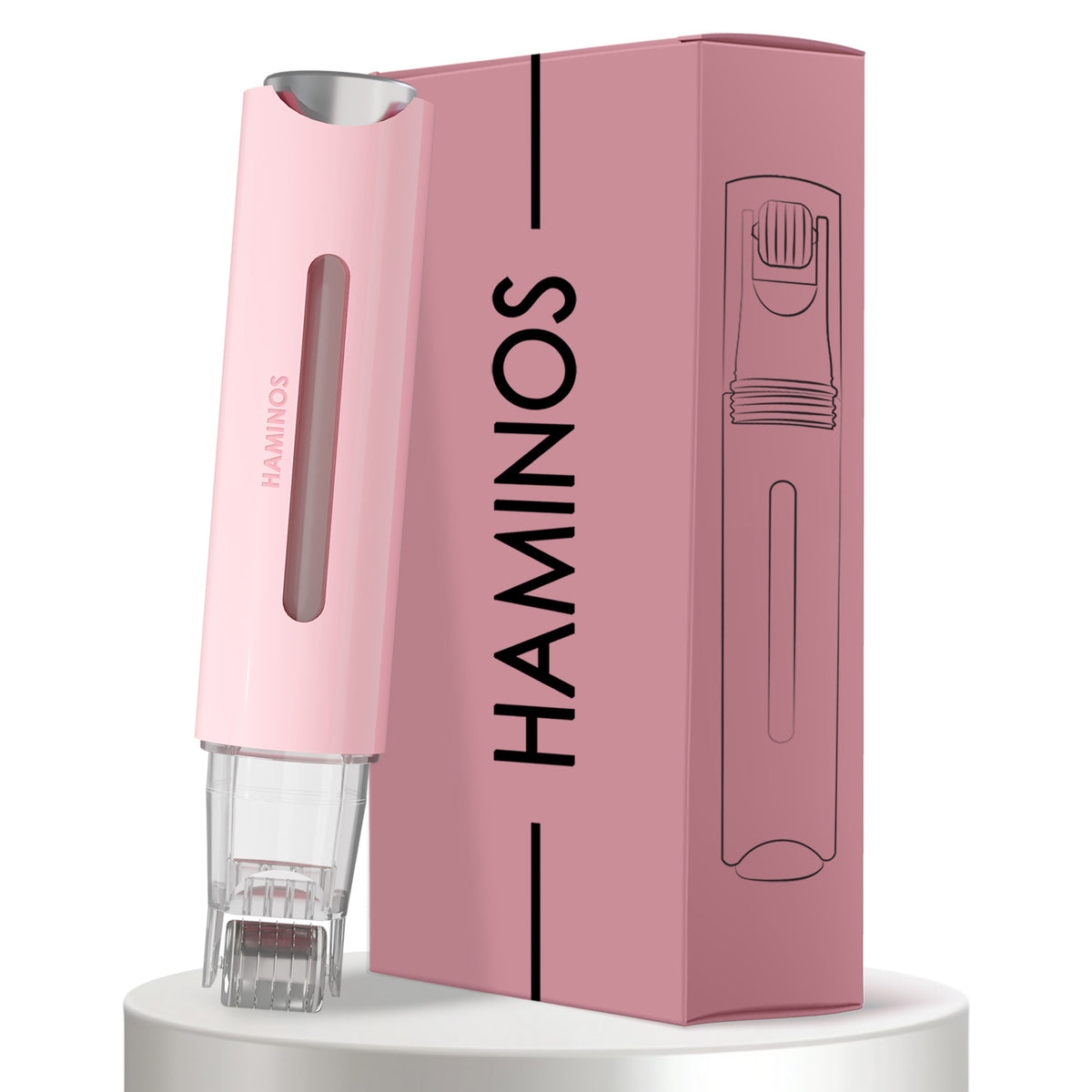 HAMINOS Derma Roller 2.0 with serum reservoir, 105 titanium needles