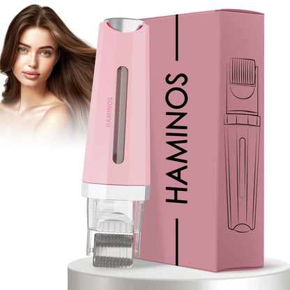 HAMINOS Derma Roller 3.0 pink with serum reservoir, 520 titanium needles