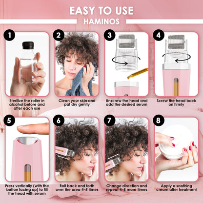 HAMINOS Derma Roller 3.0 pink — how to use