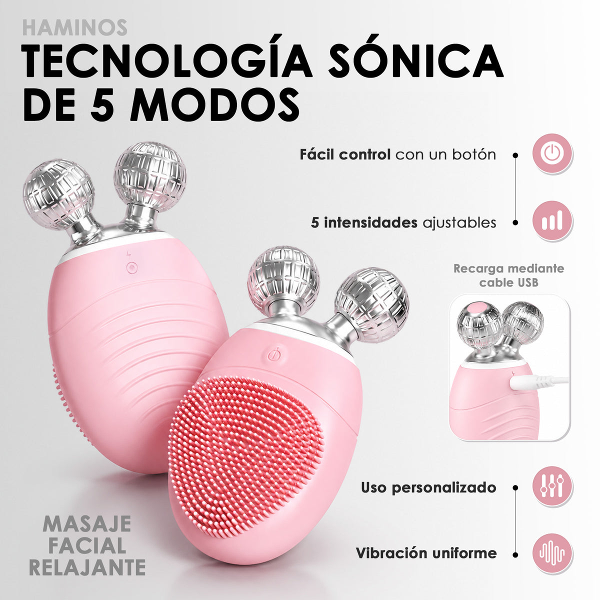 HAMINOS cleansing brush — how to use